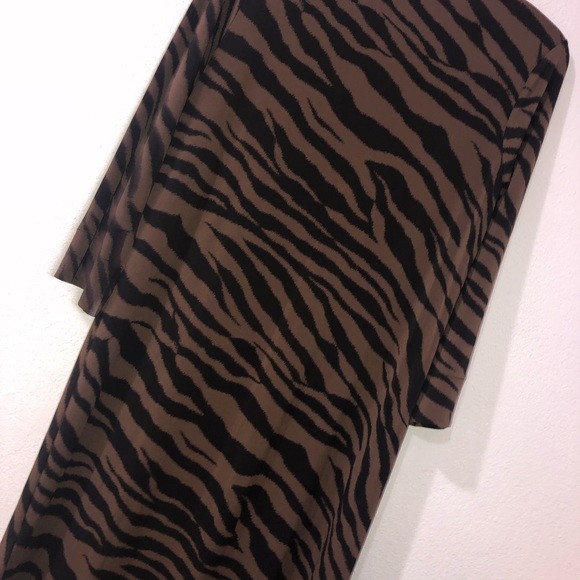 MK black and brown zebra print dress - Picture 3 of 3